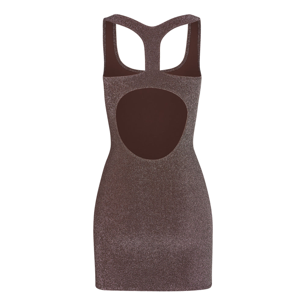Skims GLITTER SWIM METALLIC Dress Chocola | ZSR-657029