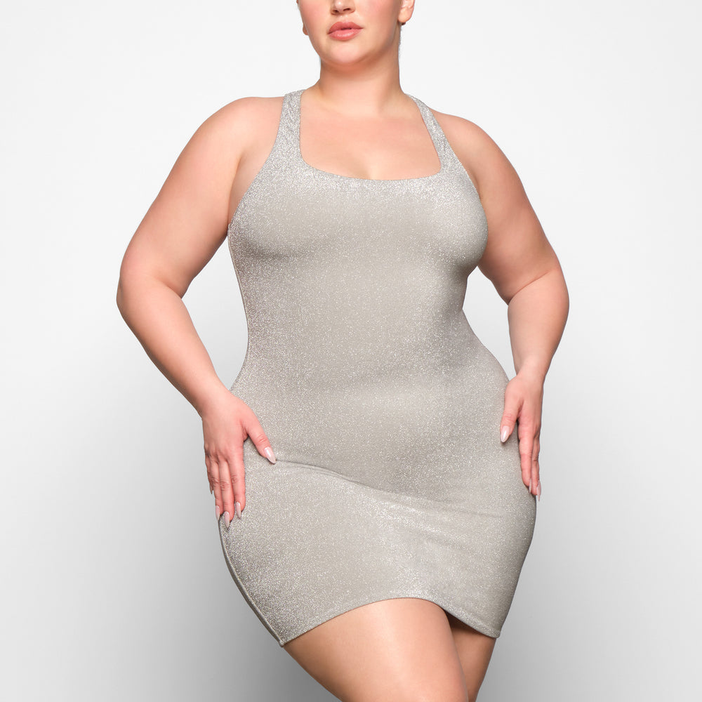 Skims GLITTER SWIM METALLIC Dress Grijs | FGU-894752