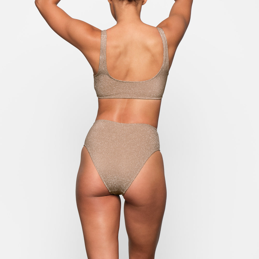 Skims GLITTER SWIM MID WAIST BOTTOM Two Pieces Abrikoos | VQS-613847
