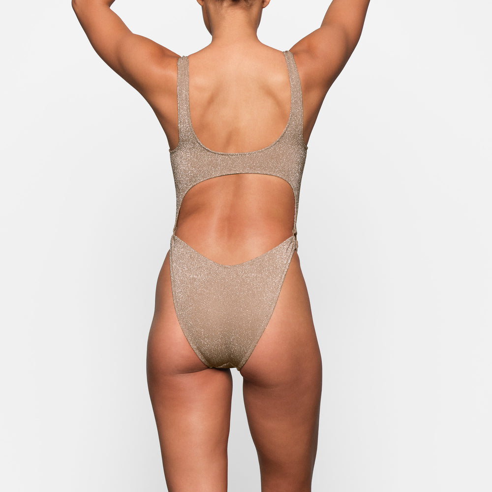 Skims GLITTER SWIM MONOKINI One Piece Abrikoos | OHC-572648