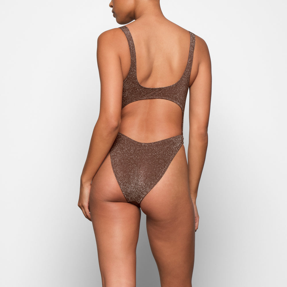 Skims GLITTER SWIM MONOKINI One Piece Bruin | VKB-156728