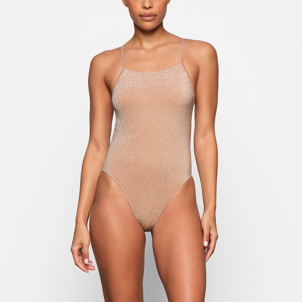 Skims GLITTER SWIM One Piece Abrikoos | XPB-401953