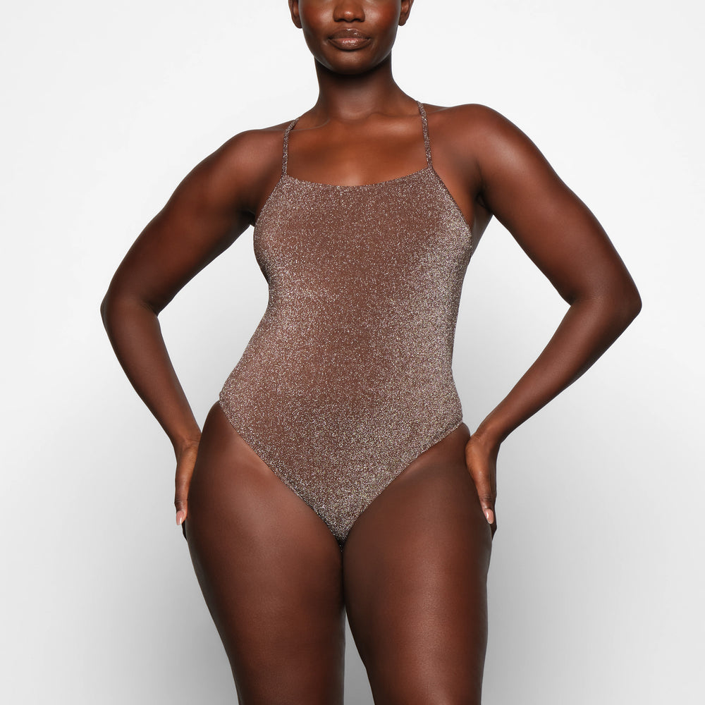 Skims GLITTER SWIM One Piece Chocola | JLC-310628