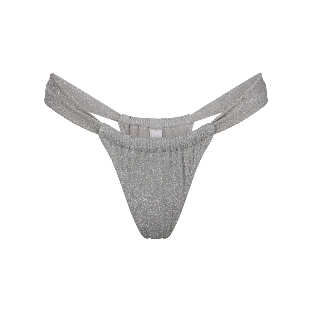 Skims GLITTER SWIM RUCHED BIKINI TANGA Two Pieces Grijs | DCS-270453