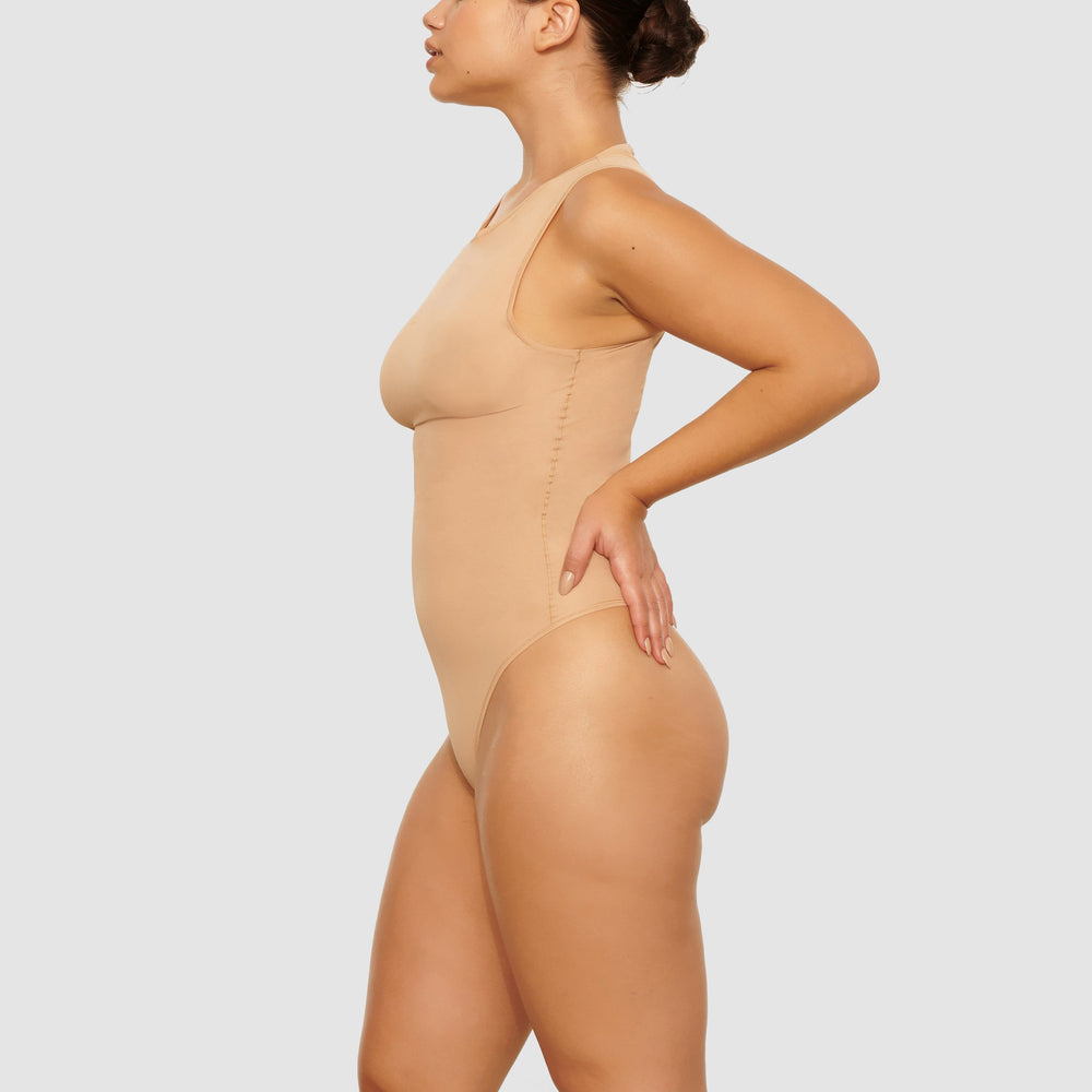 Skims JELLY SHEER CREW NECK Scoop Neck Bra Beige | IKE-317598