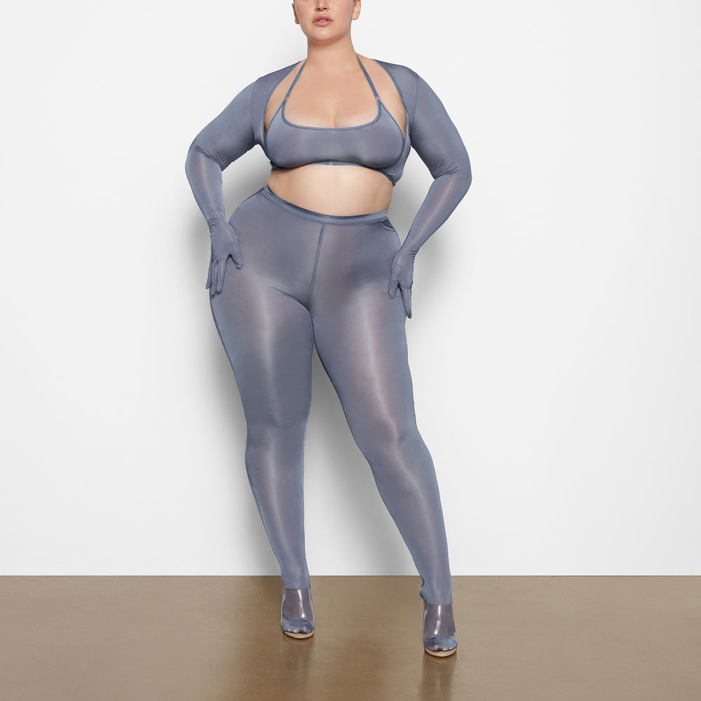 Skims JELLY SHEER FOOTED Leggings Grijs Blauw | YMZ-291864