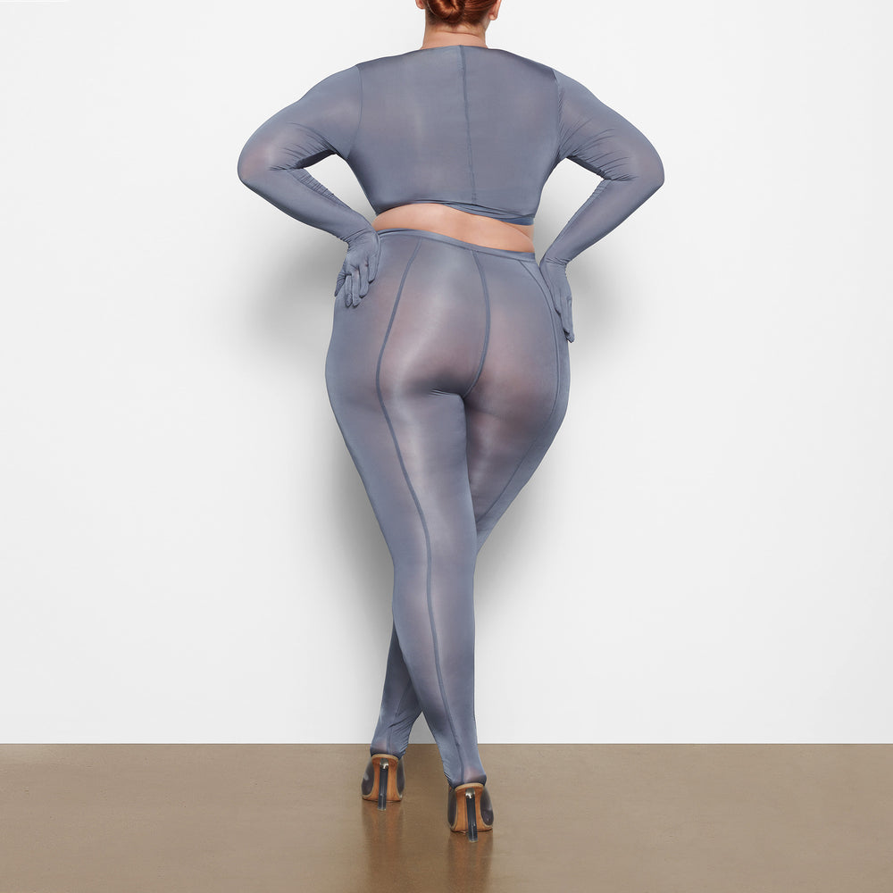 Skims JELLY SHEER FOOTED Leggings Grijs Blauw | YMZ-291864