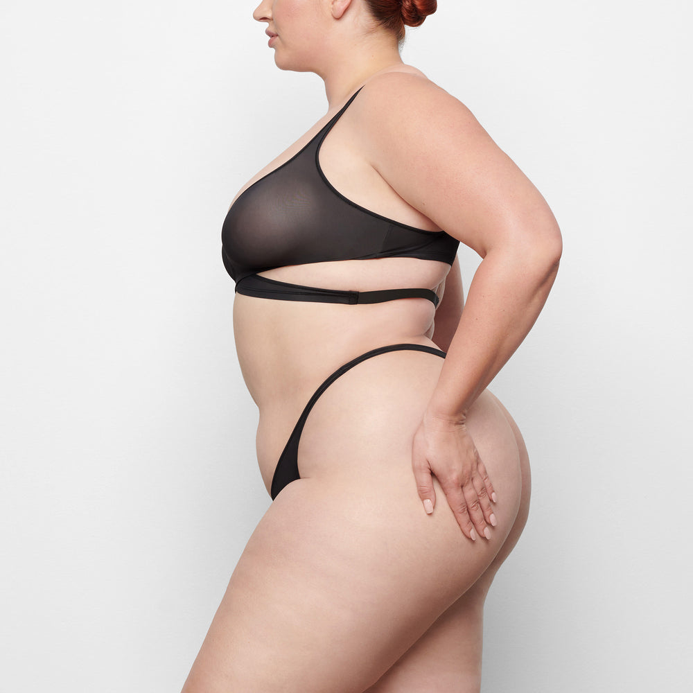 Skims JELLY SHEER HIGH CUT Thong Zwart | BDG-831250