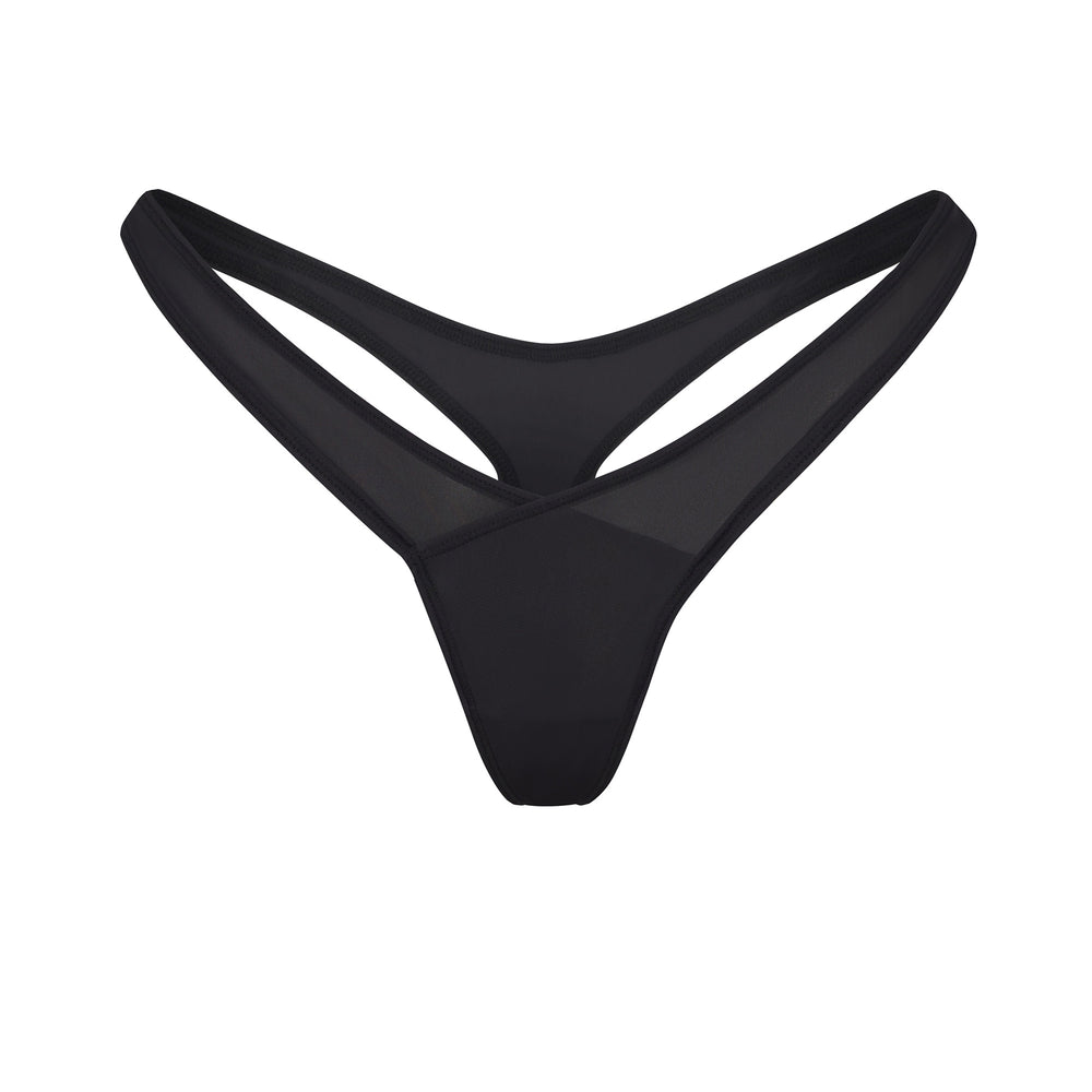 Skims JELLY SHEER HIGH CUT Thong Zwart | BDG-831250