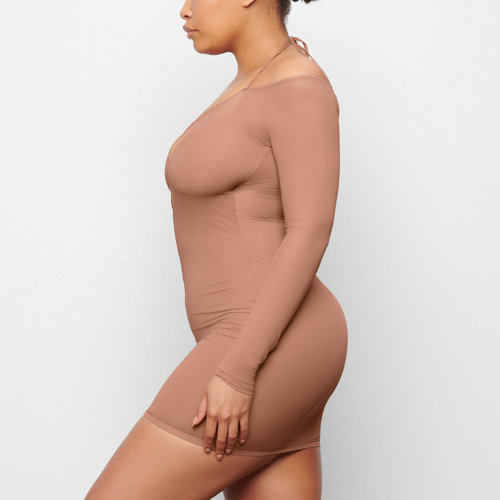 Skims JELLY SHEER OFF THE SHOULDER Dress Abrikoos | BKH-824653
