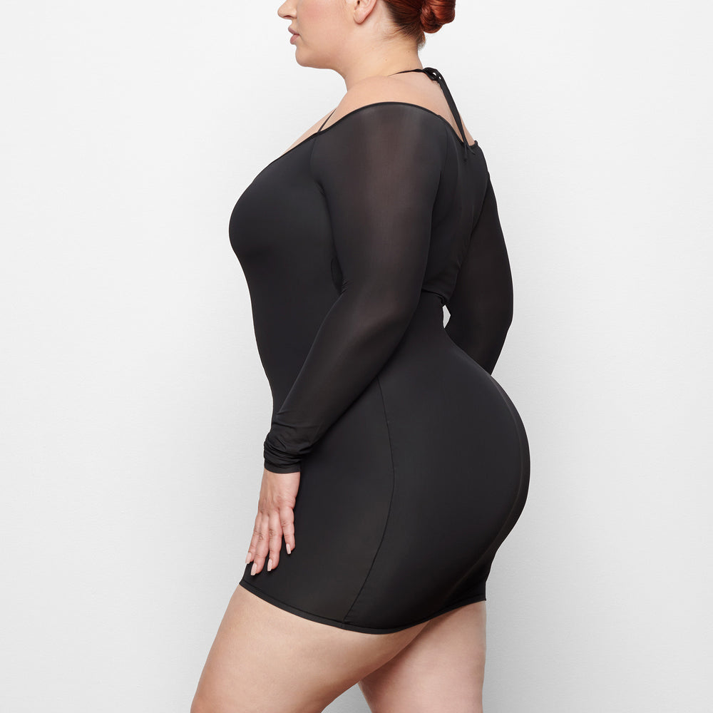 Skims JELLY SHEER OFF THE SHOULDER Dress Zwart | DRT-681057