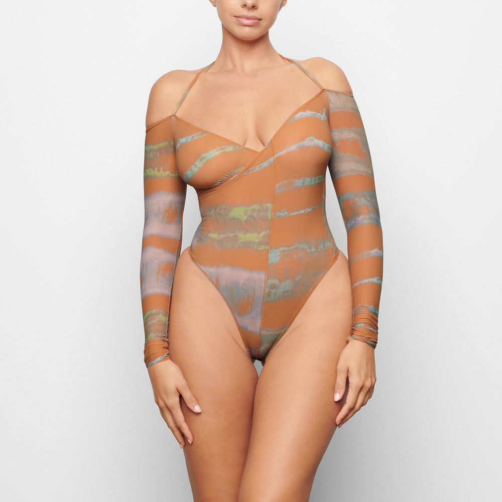 Skims JELLY SHEER Off The Shoulder Bodysuit Bruin | MXD-396241