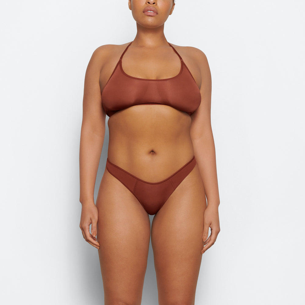 Skims JELLY SHEER SEAMED DIPPED Thong Bruin | JLP-458390