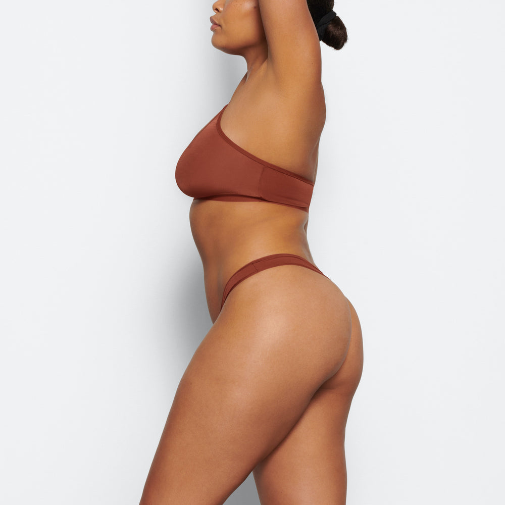 Skims JELLY SHEER SEAMED DIPPED Thong Bruin | JLP-458390