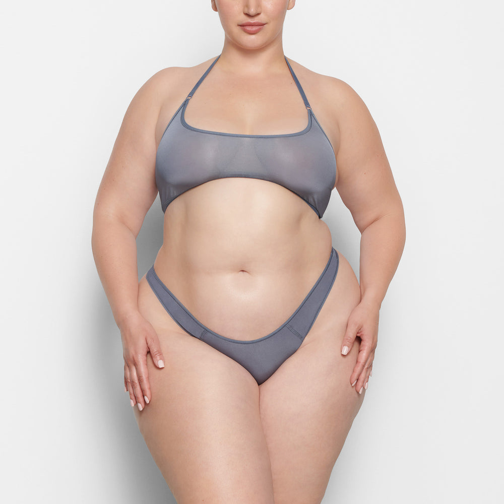 Skims JELLY SHEER SEAMED DIPPED Thong Grijs Blauw | ZHO-791802
