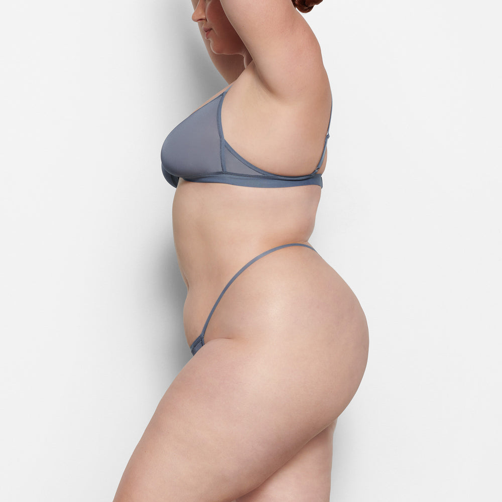 Skims JELLY SHEER SEAMED TRIANGLE Bralette Grijs Blauw | HXI-716205