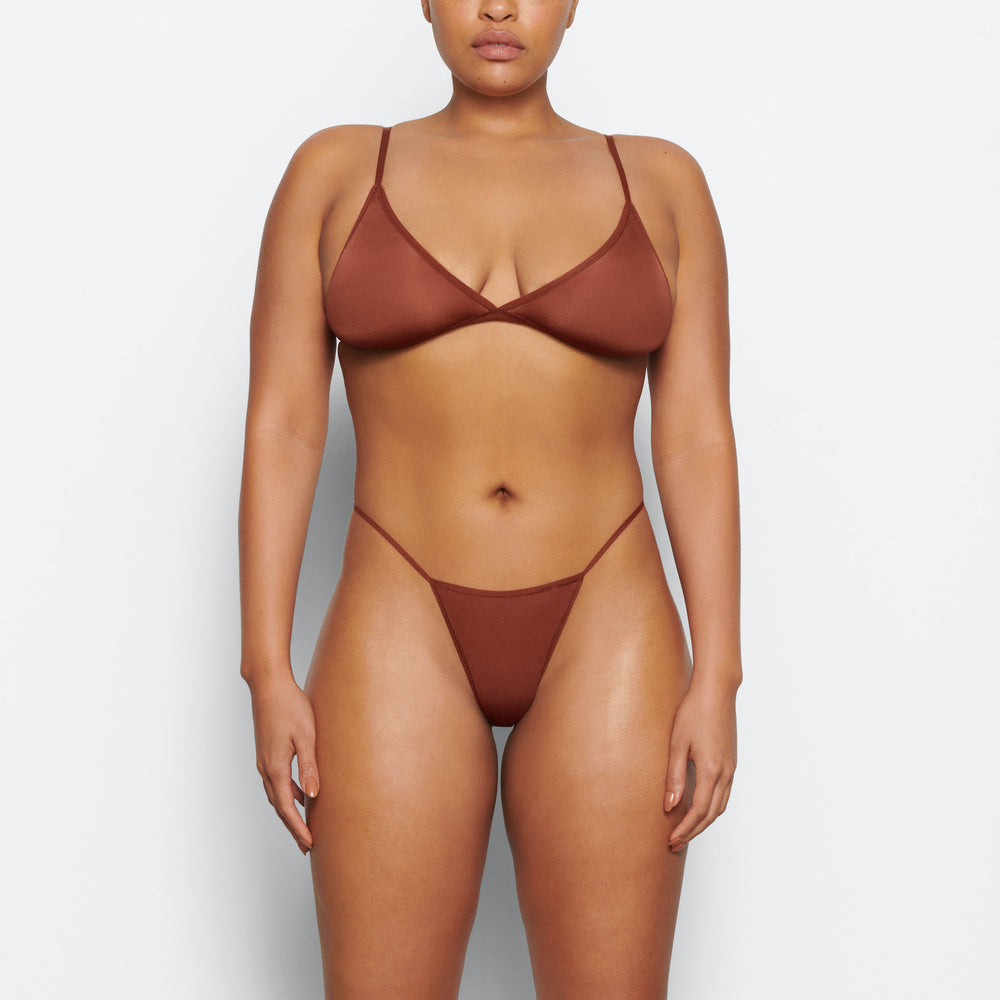 Skims JELLY SHEER SEAMED TRIANGLE Bralette Bruin | NDS-681205