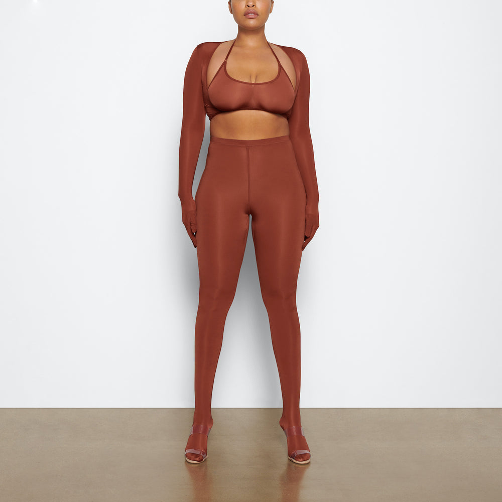 Skims JELLY SHEER SHOULDER SLEEVE Top Bruin | TSN-423059