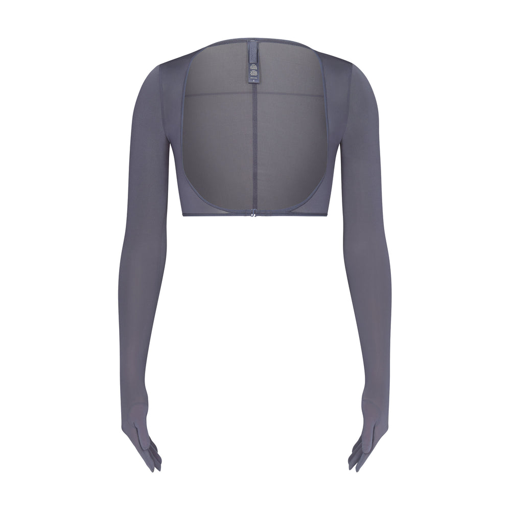 Skims JELLY SHEER SHOULDER SLEEVE Top Grijs Blauw | QYS-405218
