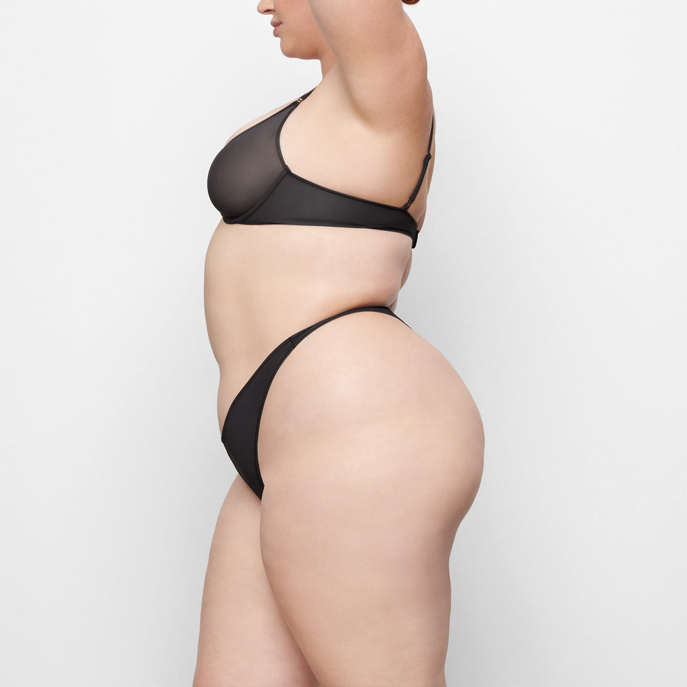 Skims JELLY SHEER UNDERWIRE Scoop Neck Bra Zwart | NWS-592780