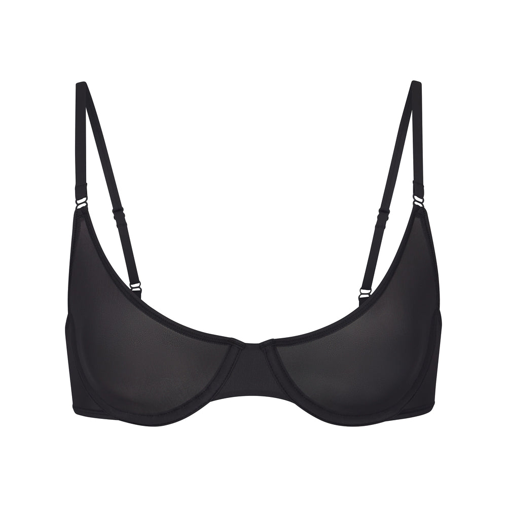 Skims JELLY SHEER UNDERWIRE Scoop Neck Bra Zwart | NWS-592780