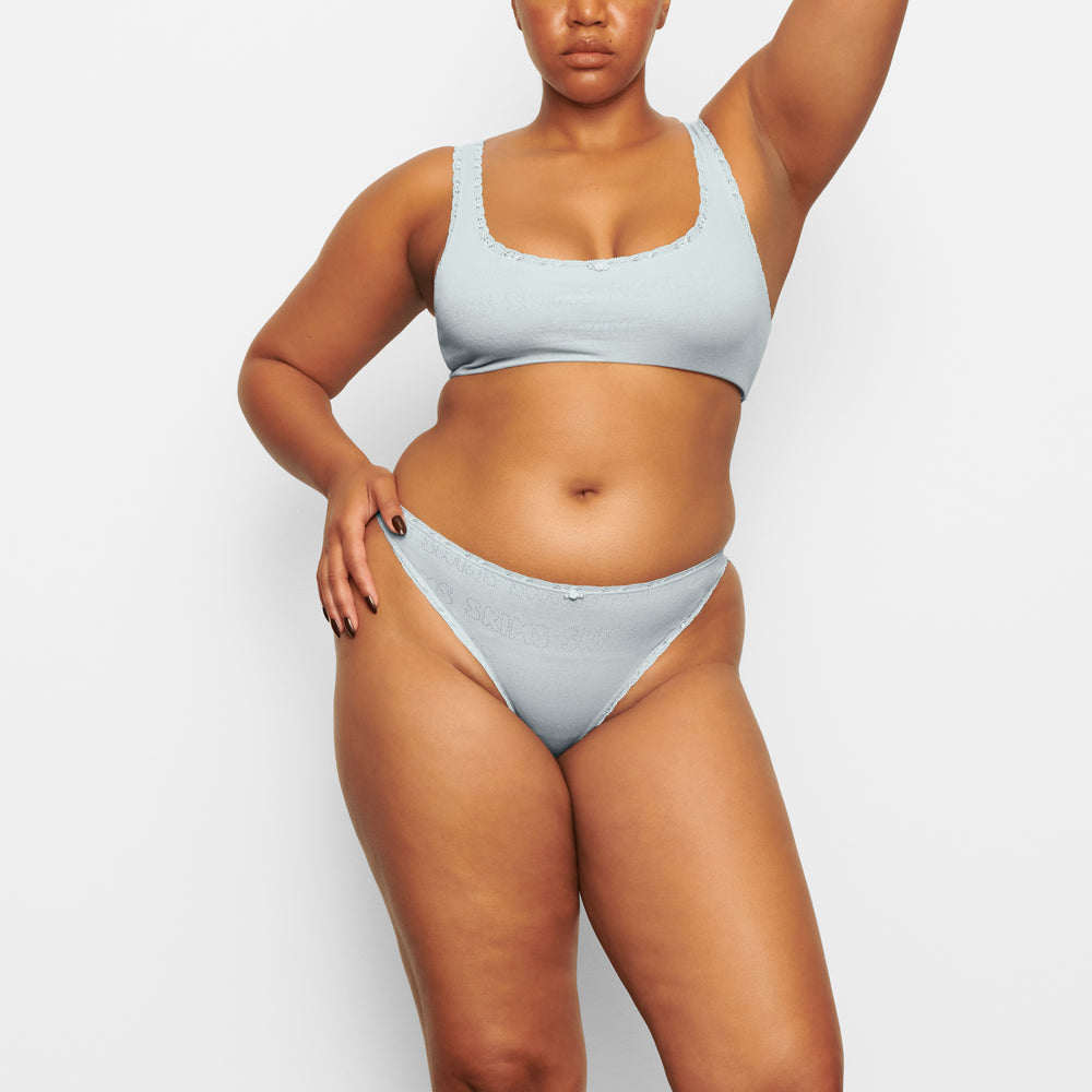 Skims LACE POINTELLE CHEEKY Brief Blauw | KIB-374651