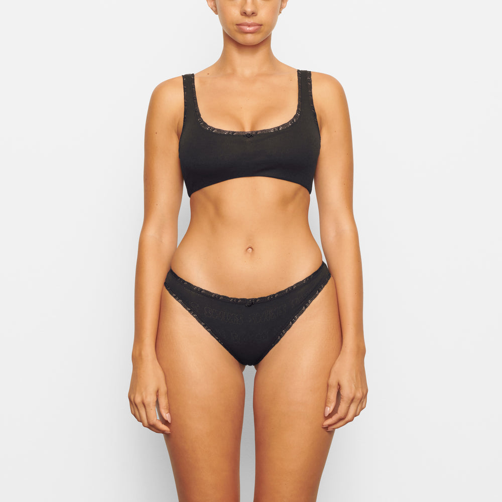 Skims LACE POINTELLE CHEEKY Brief Zwart | KPM-824731