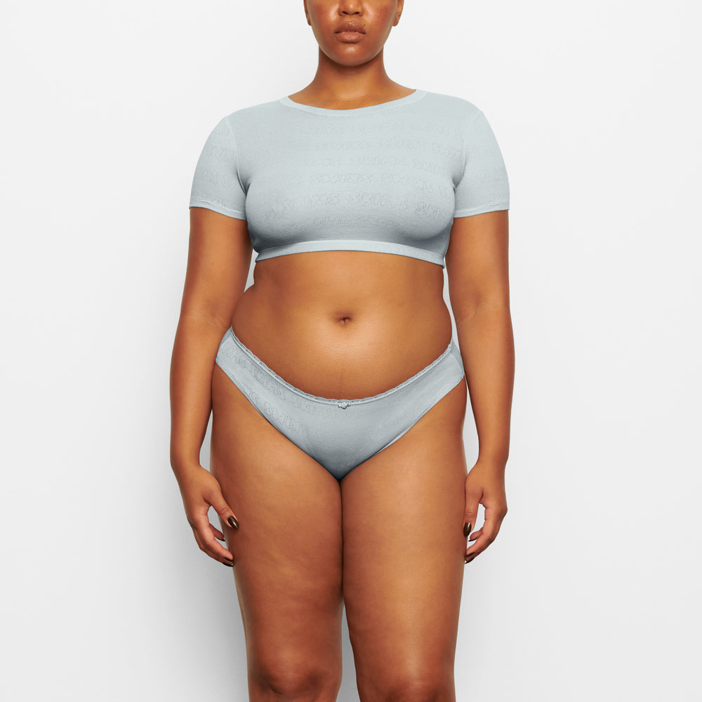 Skims LACE POINTELLE MID RISE Brief Blauw | SWC-672431