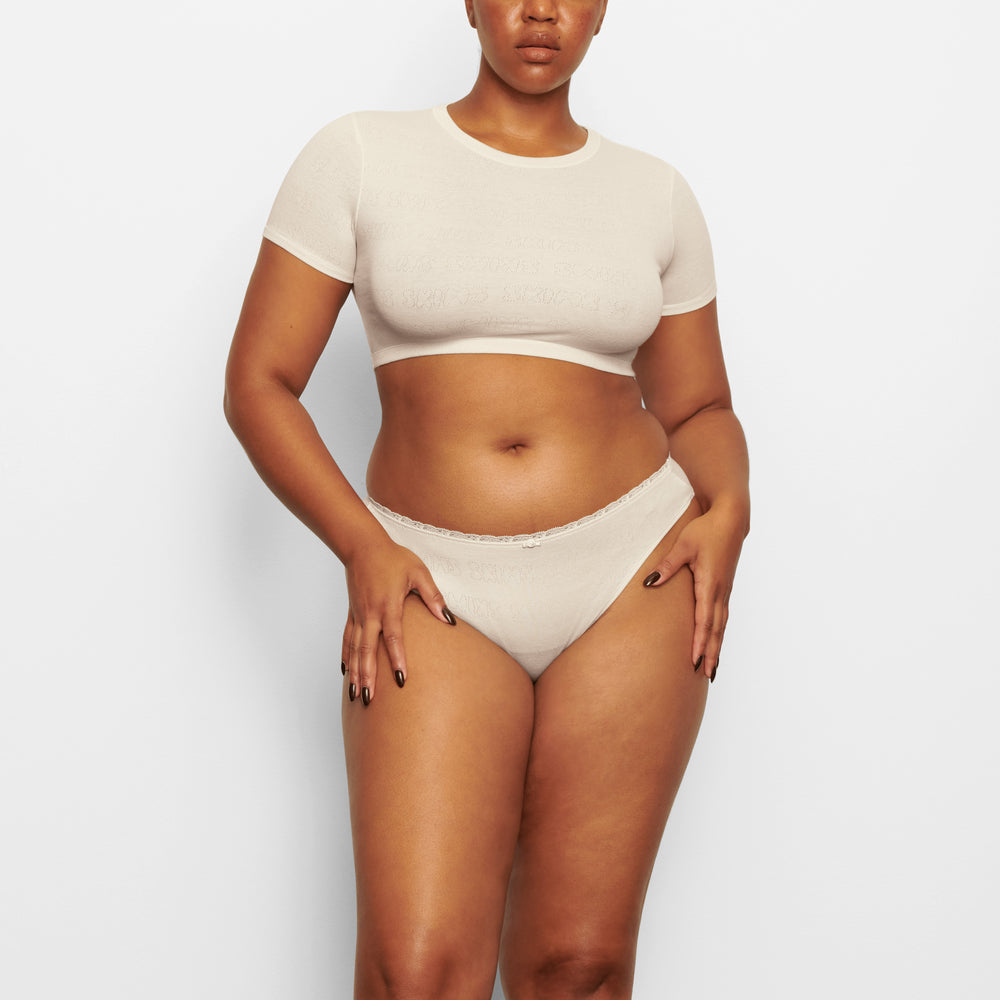 Skims LACE POINTELLE MID RISE Brief Wit | DUN-890614
