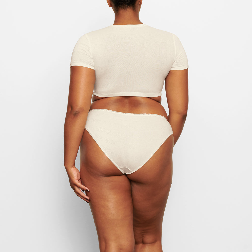 Skims LACE POINTELLE MID RISE Brief Wit | DUN-890614