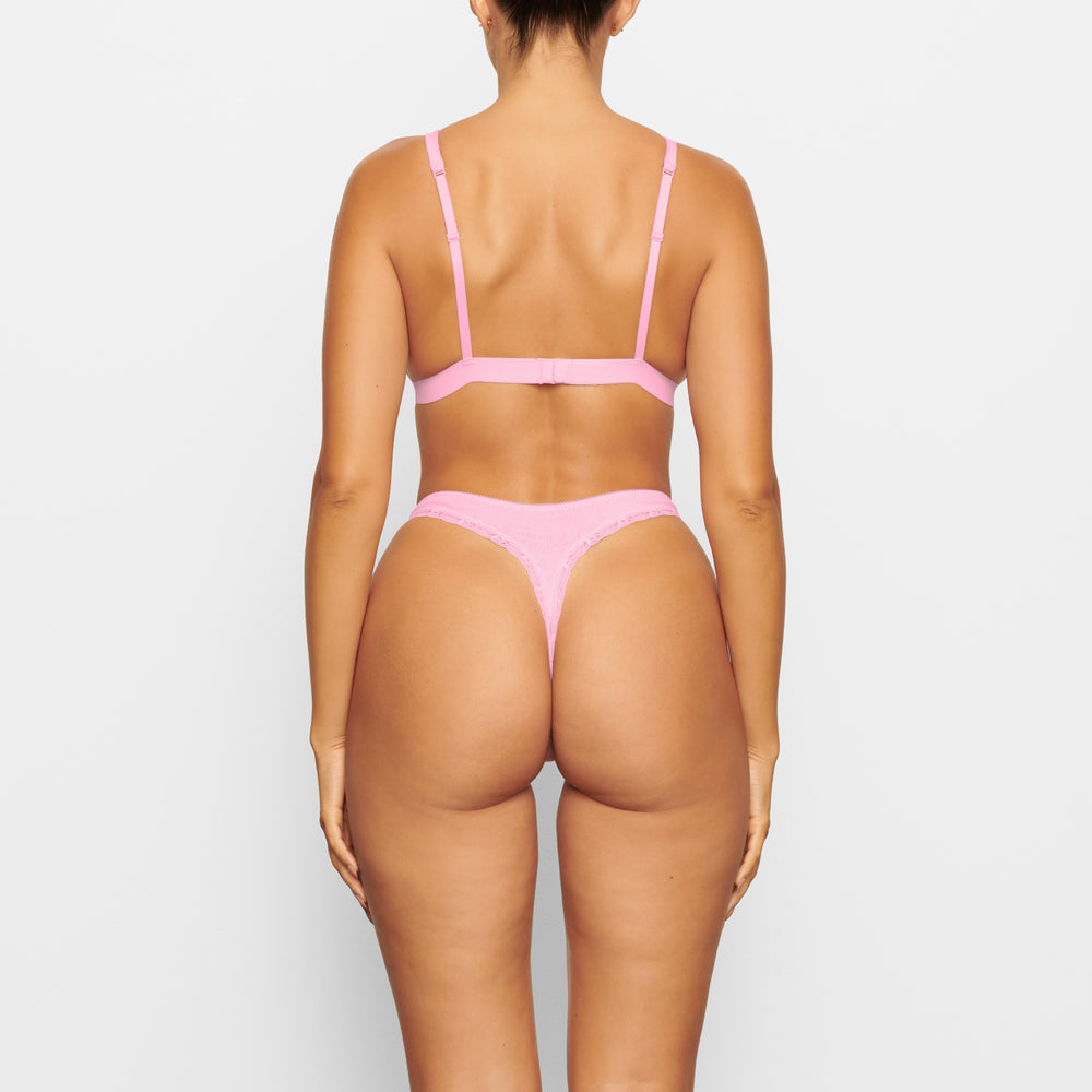 Skims LACE POINTELLE Thong Roze | LUY-750194