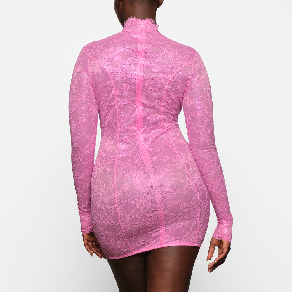 Skims LACE TURTLENECK Dress Roze | USR-120537