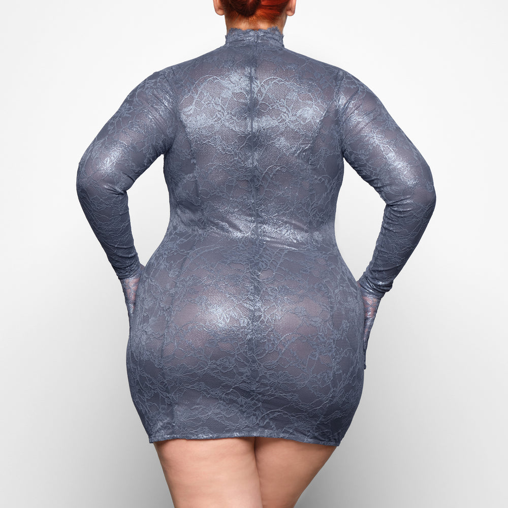 Skims LACE TURTLENECK Dress Thunder | RUG-490351
