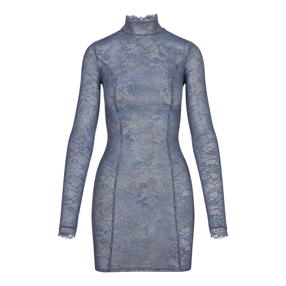 Skims LACE TURTLENECK Dress Thunder | RUG-490351
