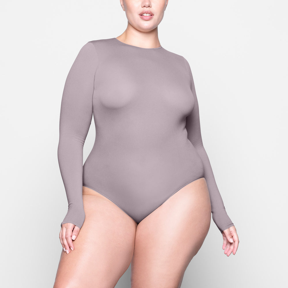 Skims LIGHT ESSENTIAL CREW NECK Long Sleeve Bodysuit Lavendel | JOT-756809