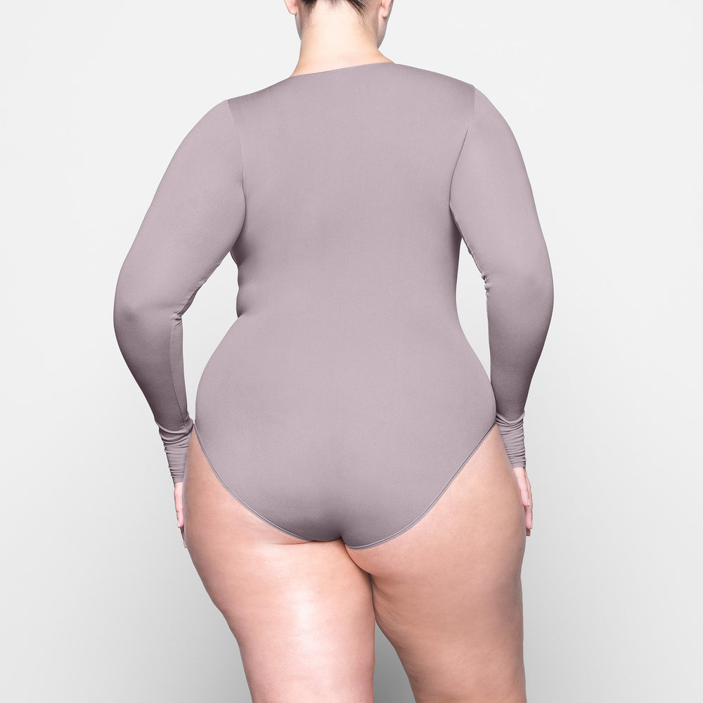 Skims LIGHT ESSENTIAL CREW NECK Long Sleeve Bodysuit Lavendel | JOT-756809