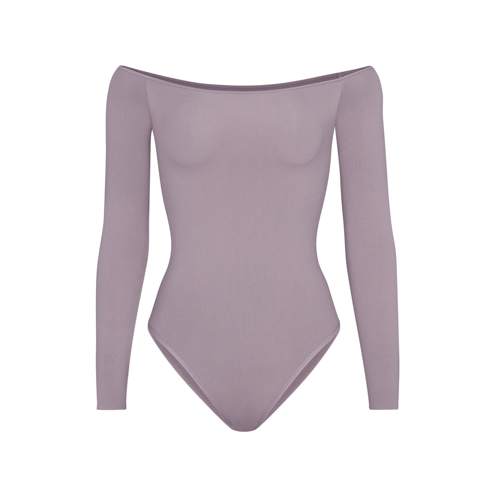 Skims LIGHT ESSENTIAL Off The Shoulder Bodysuit Lavendel | TFV-713204