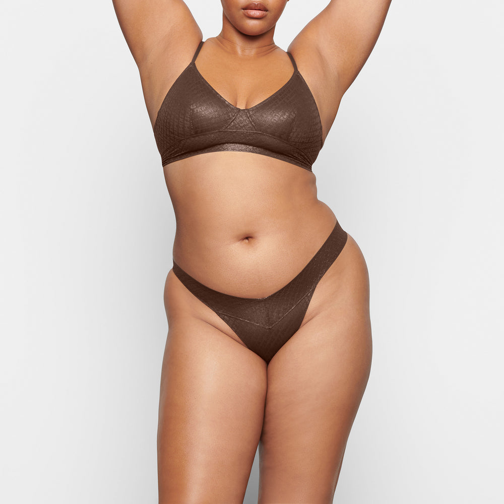 Skims LOGO MESH FOIL CHEEKY Brief Chocola | CQM-391785
