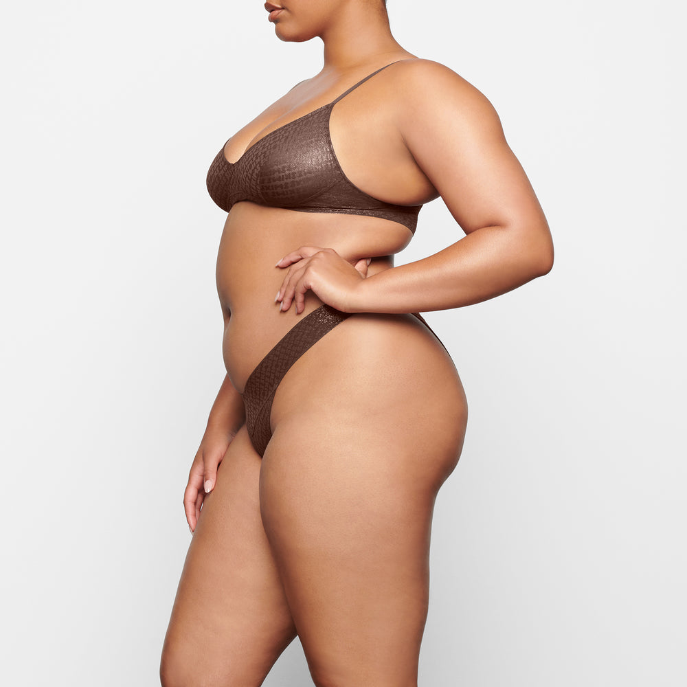 Skims LOGO MESH FOIL CHEEKY Brief Chocola | CQM-391785