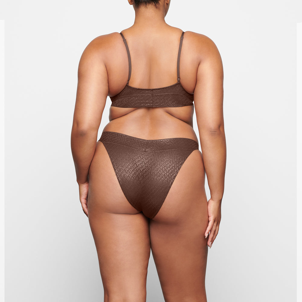 Skims LOGO MESH FOIL CHEEKY Brief Chocola | CQM-391785