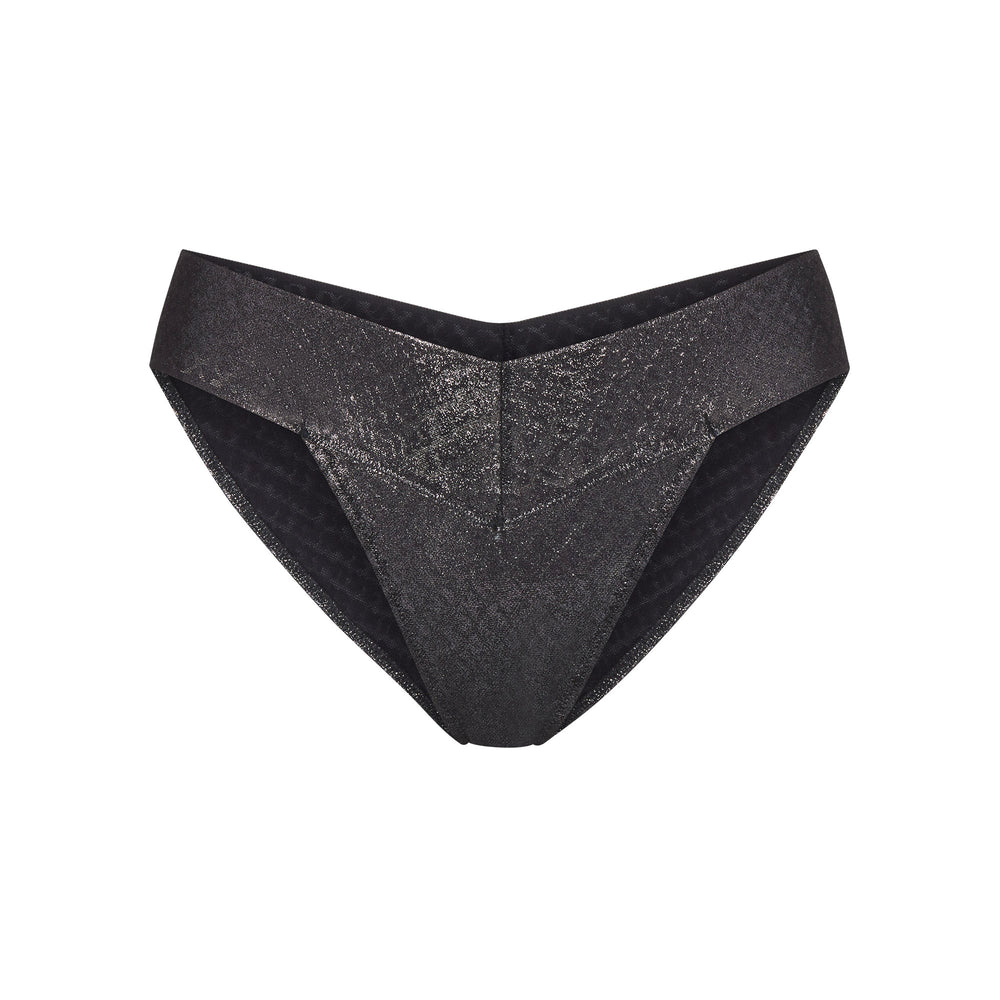 Skims LOGO MESH FOIL CHEEKY Brief Zwart | NHY-123895