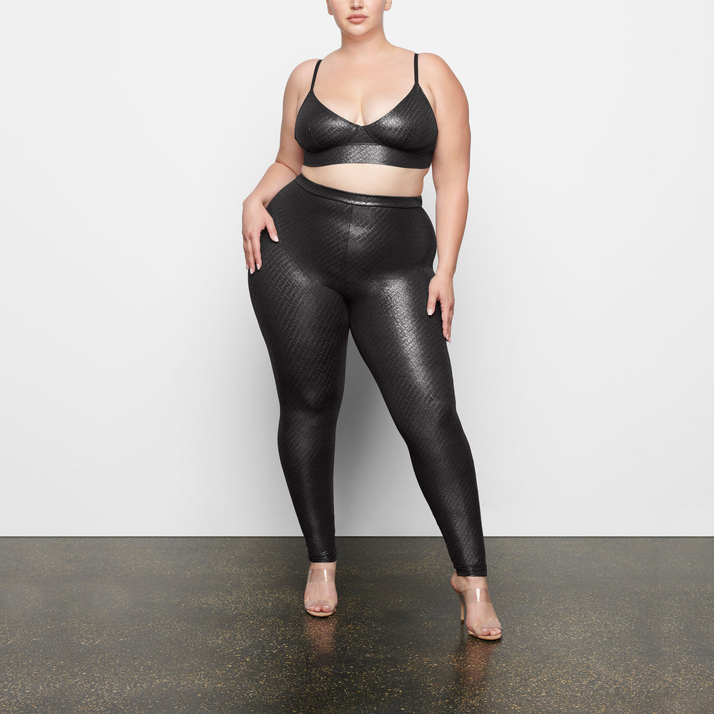 Skims LOGO MESH FOIL Leggings Zwart | WYQ-850419