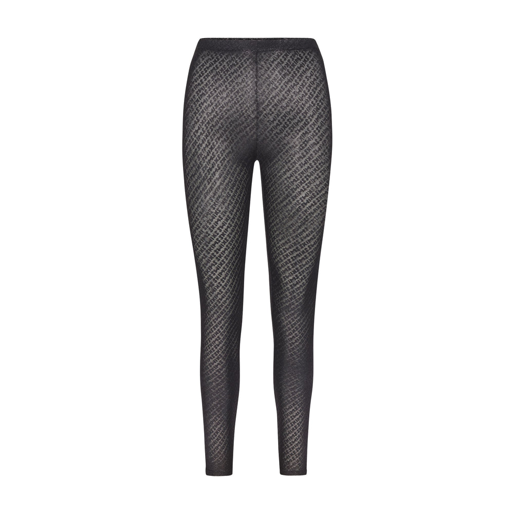 Skims LOGO MESH FOIL Leggings Zwart | WYQ-850419