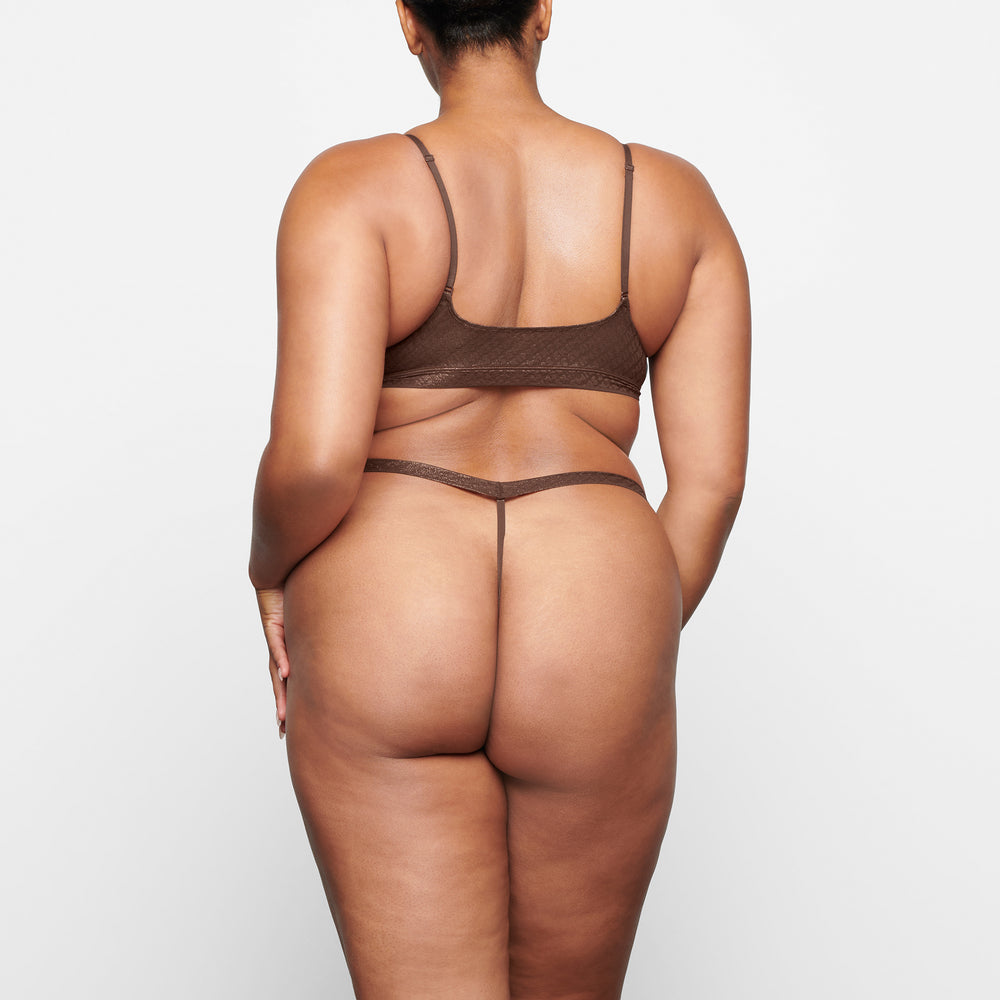 Skims LOGO MESH FOIL SKIMPY Thong Chocola | TSO-580934