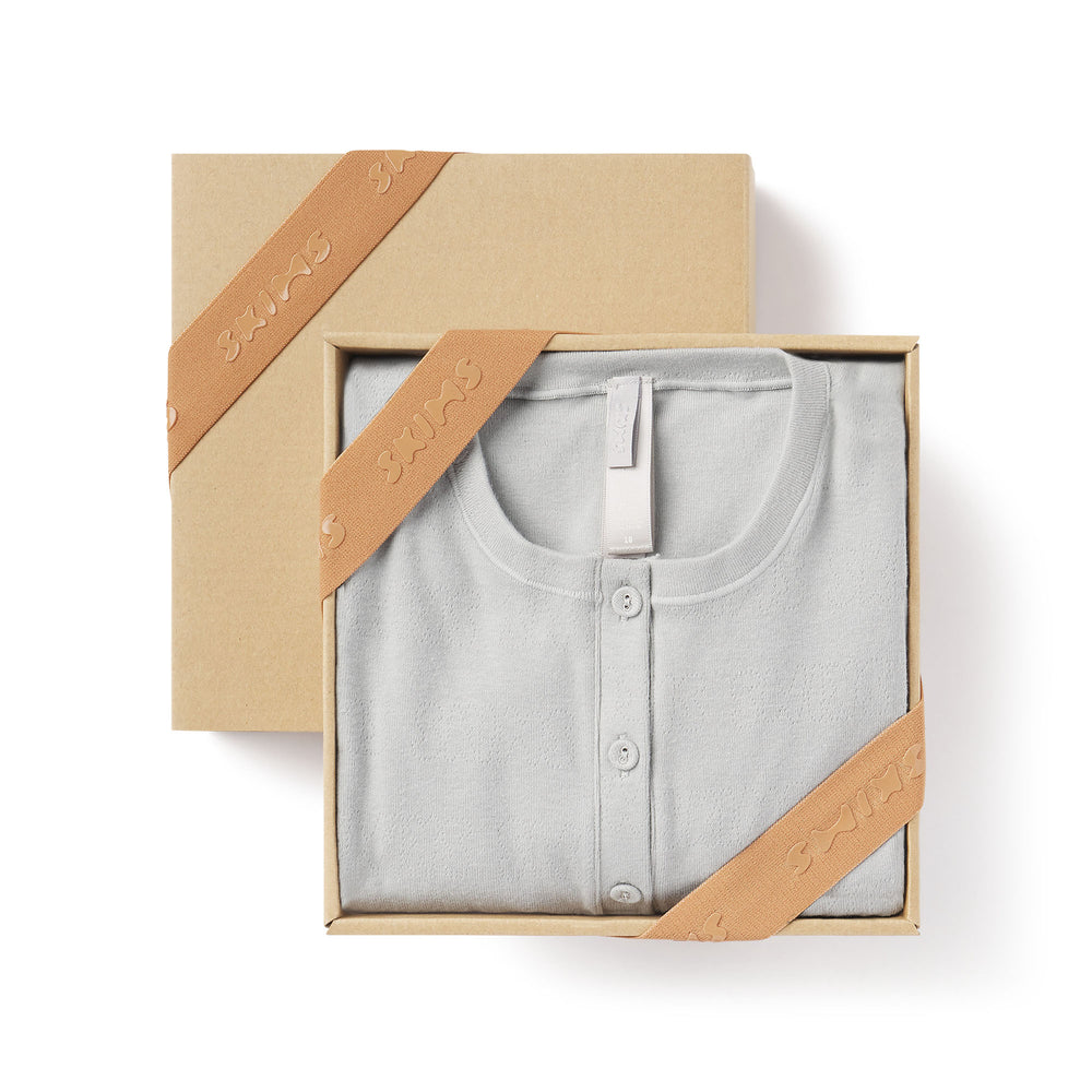 Skims LOGO POINTELLE HENLEY ONESIE Kinderen Lichtgrijs | CWF-514680