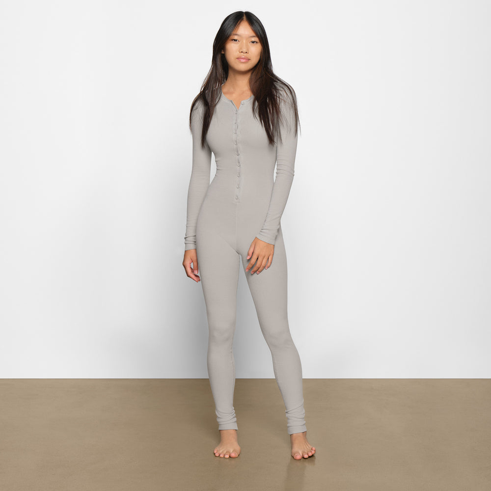 Skims LOGO POINTELLE HENLEY ONESIE Kinderen Lichtgrijs | CWF-514680