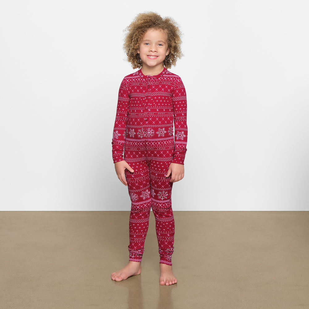 Skims LOGO POINTELLE HENLEY ONESIE Kinderen Rood | EIO-729165