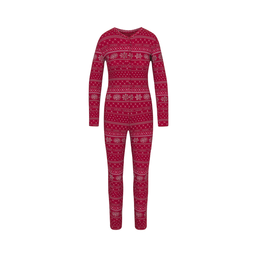 Skims LOGO POINTELLE HENLEY ONESIE Kinderen Rood | EIO-729165