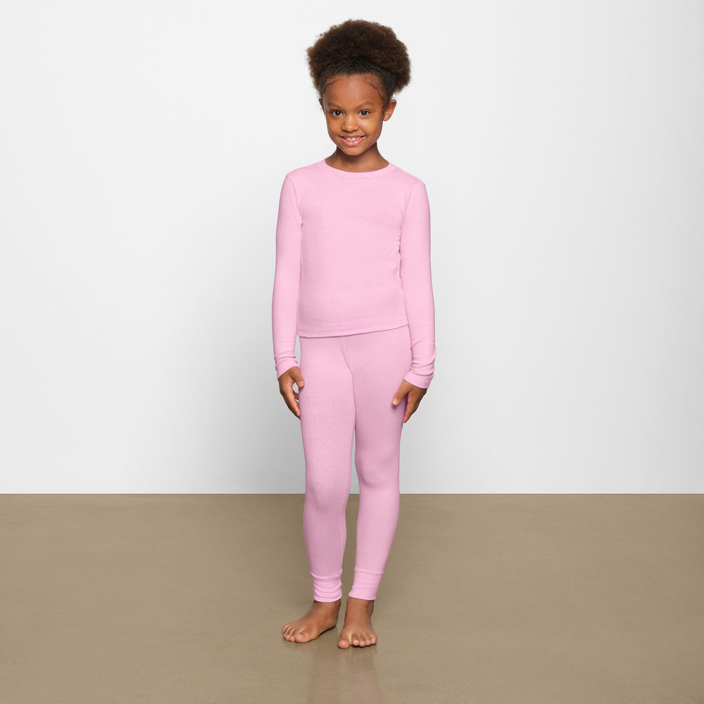 Skims LOGO POINTELLE SET Kinderen Roze | NJS-892536