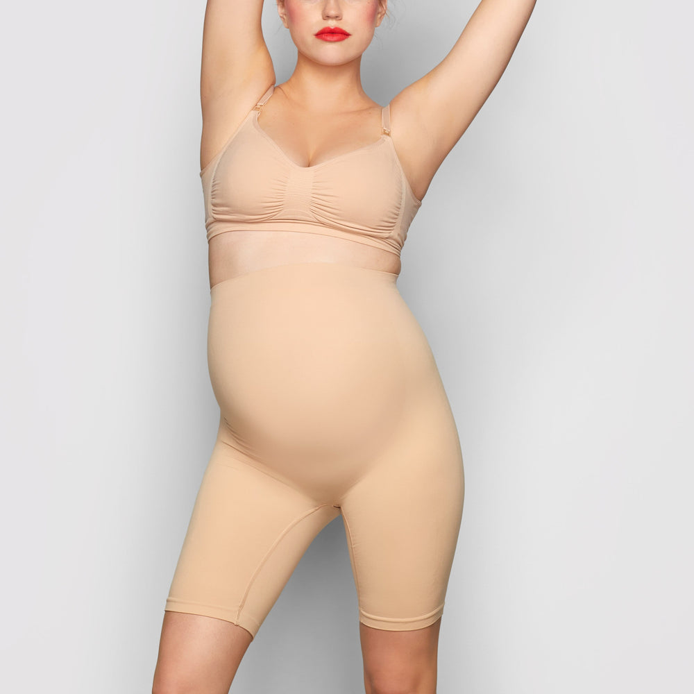 Skims MATERNITY SCULPTING SHORT MID THIGH Maternity Shapewear Beige | NMB-019387